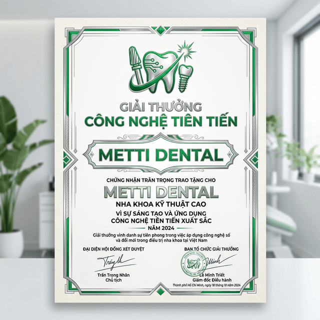 Giải thưởng
"Top 10 nha khoa uy tín"